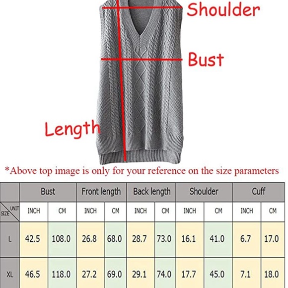 NWT Beautiful gray cable knit sleeveless sweater - Picture 2 of 5